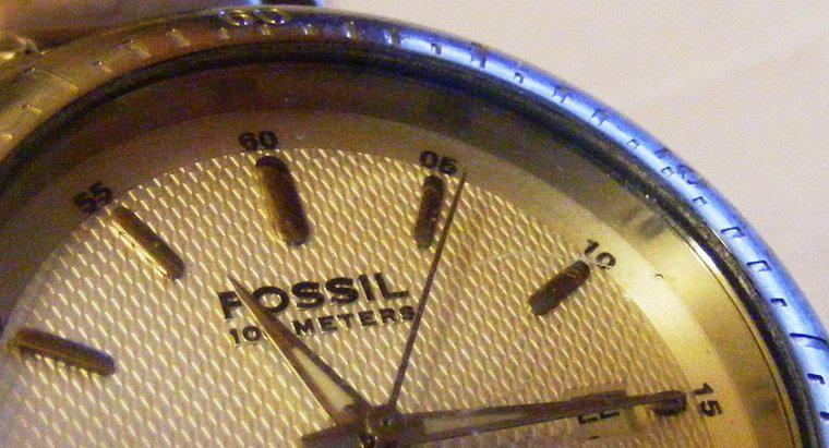 Care este dimensiunea bateriei într-un ceas fosil?